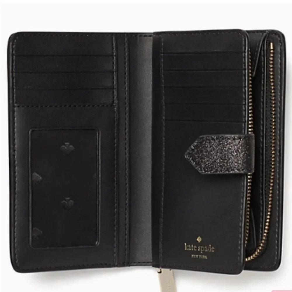 Kate Spade Deep Medium Bifold Wallet Black